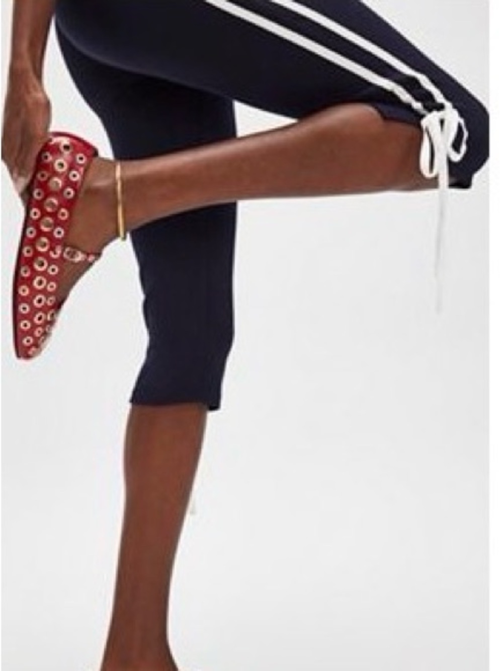 Jeffrey Campbell Red Eyelet Loafers